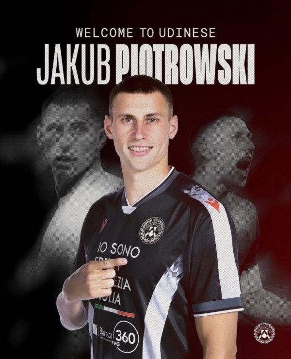 官方：乌迪内斯签下27岁波兰中场彼得罗夫斯基，契约至2029年