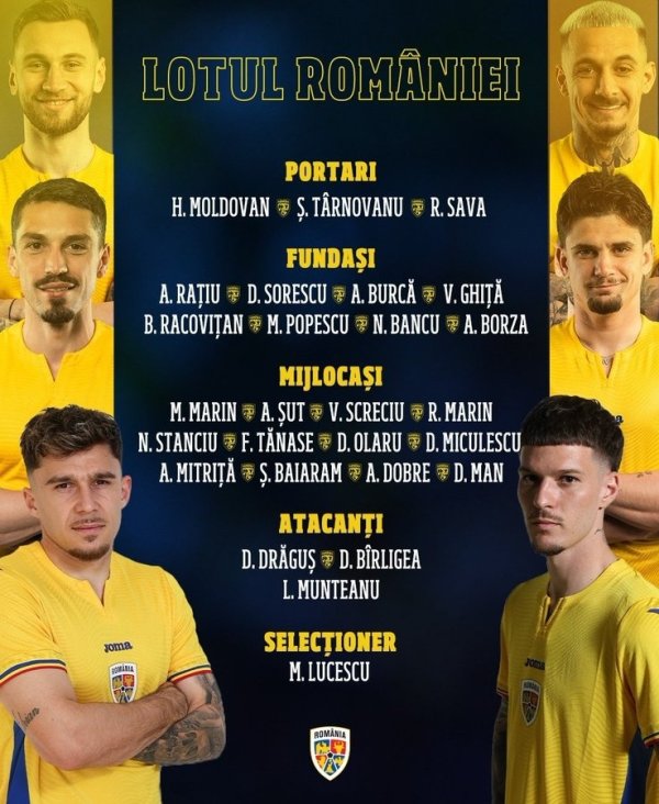 罗马尼亚名单：斯坦丘领衔 浙江外助米特里策 玉昆外助布尔克在列