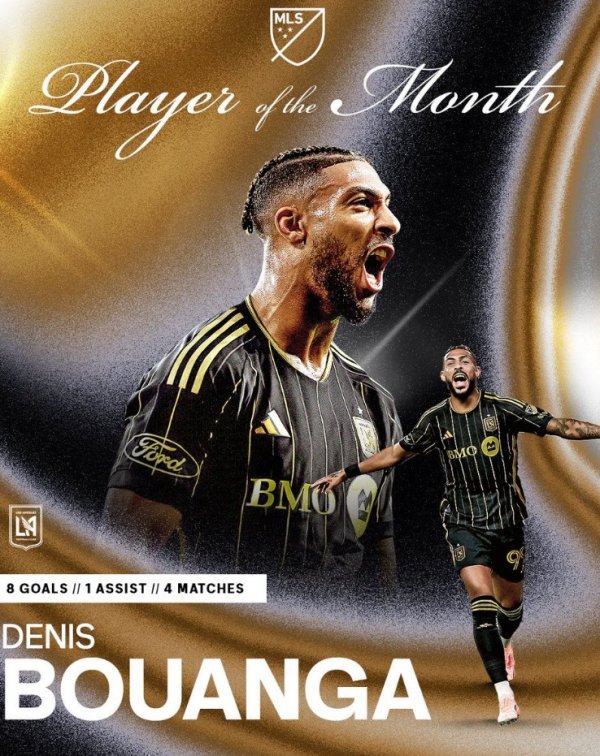 4场8球1助攻，好意思职联官方：洛杉矶FC前卫博安加当选9月最好球员