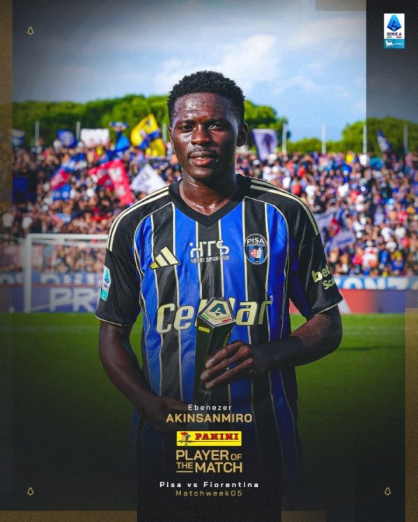 记者：外租比萨时辰发达出色，国米球探现场熟习小将阿金桑米罗