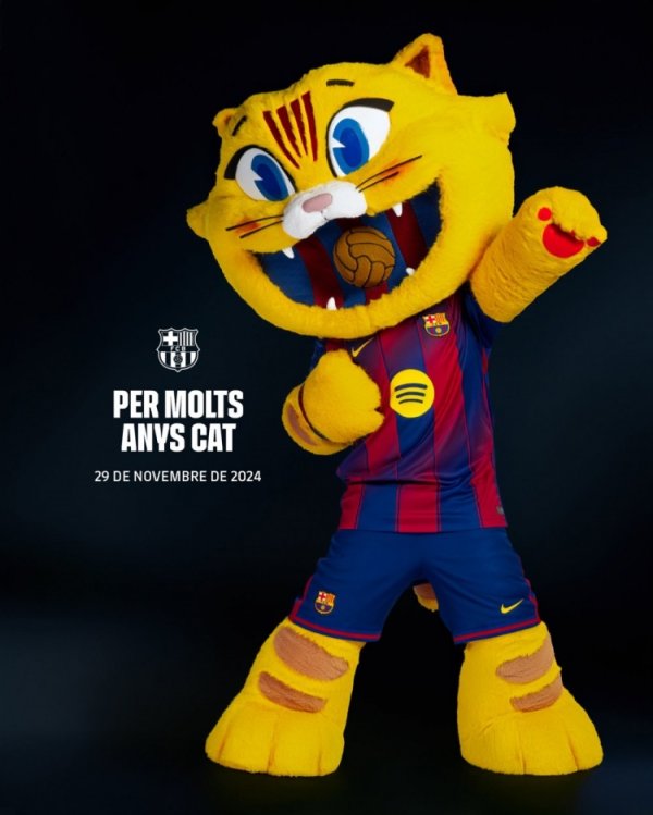 巴萨社媒为祥瑞物CAT庆生：最棒的祥瑞物一岁了，诞辰散漫！